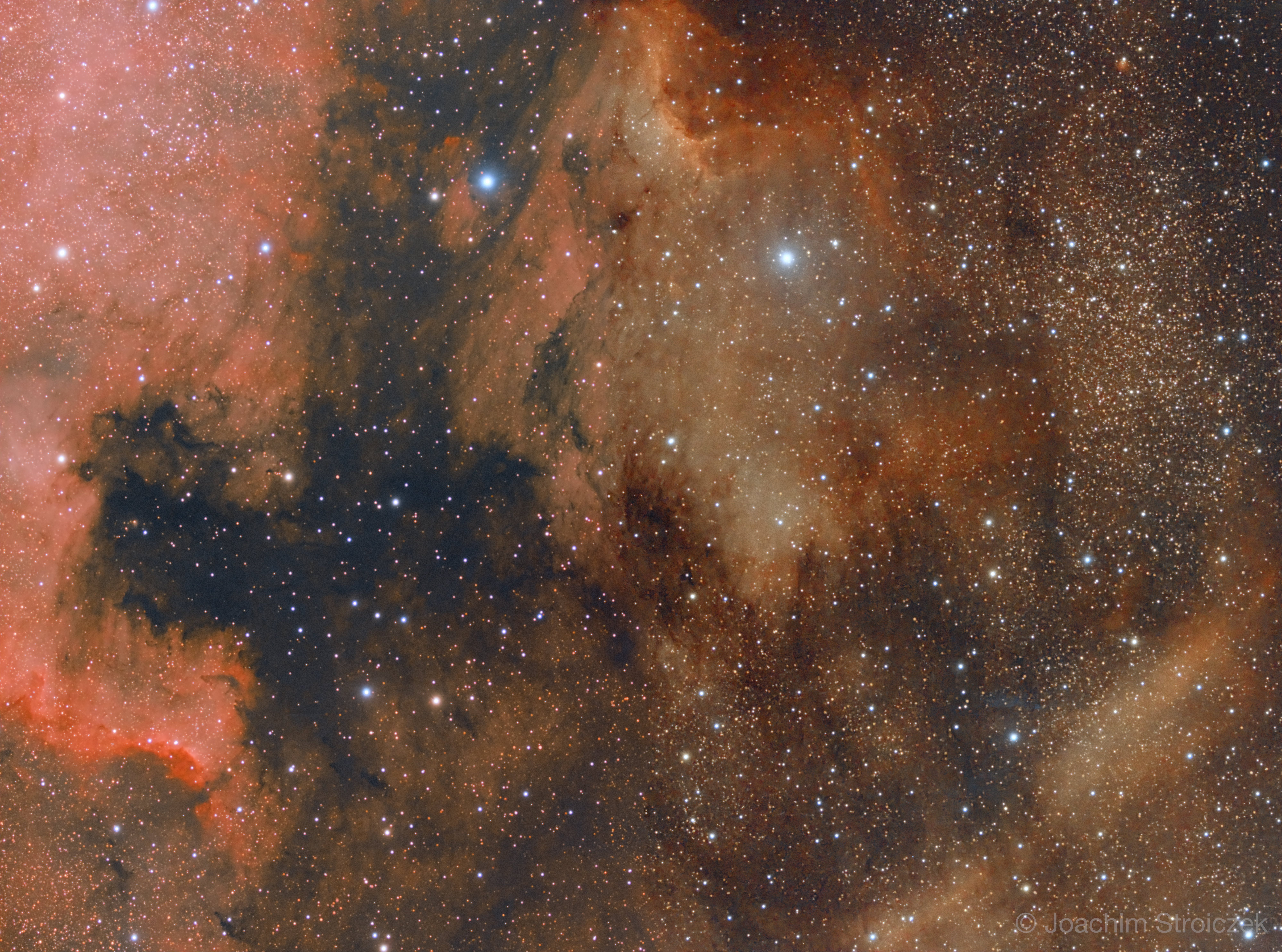IC 5070 Pelikan-Nebel (Mosaik, 2 Bilder) | 11.8.2021 | ASI183 | Sharpstar 76 | 49+21x180s