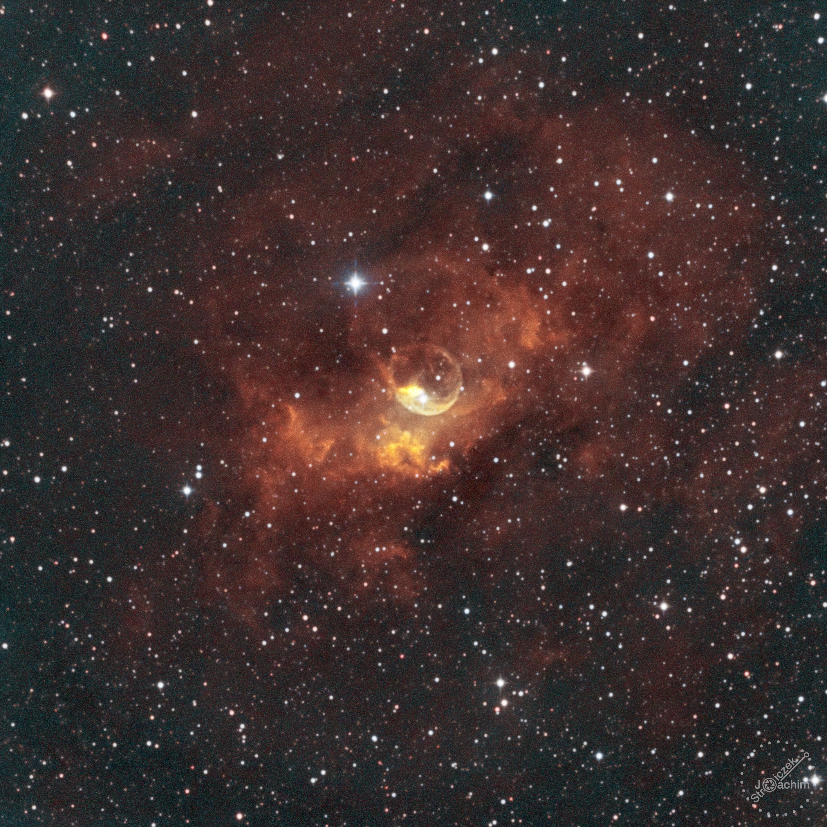NGC 7636 Bubble Nebel | 27.1.2024 | ASI533 | Celestron C8N | 33x300 Dual-Narrow-Band (2,8 Std.)