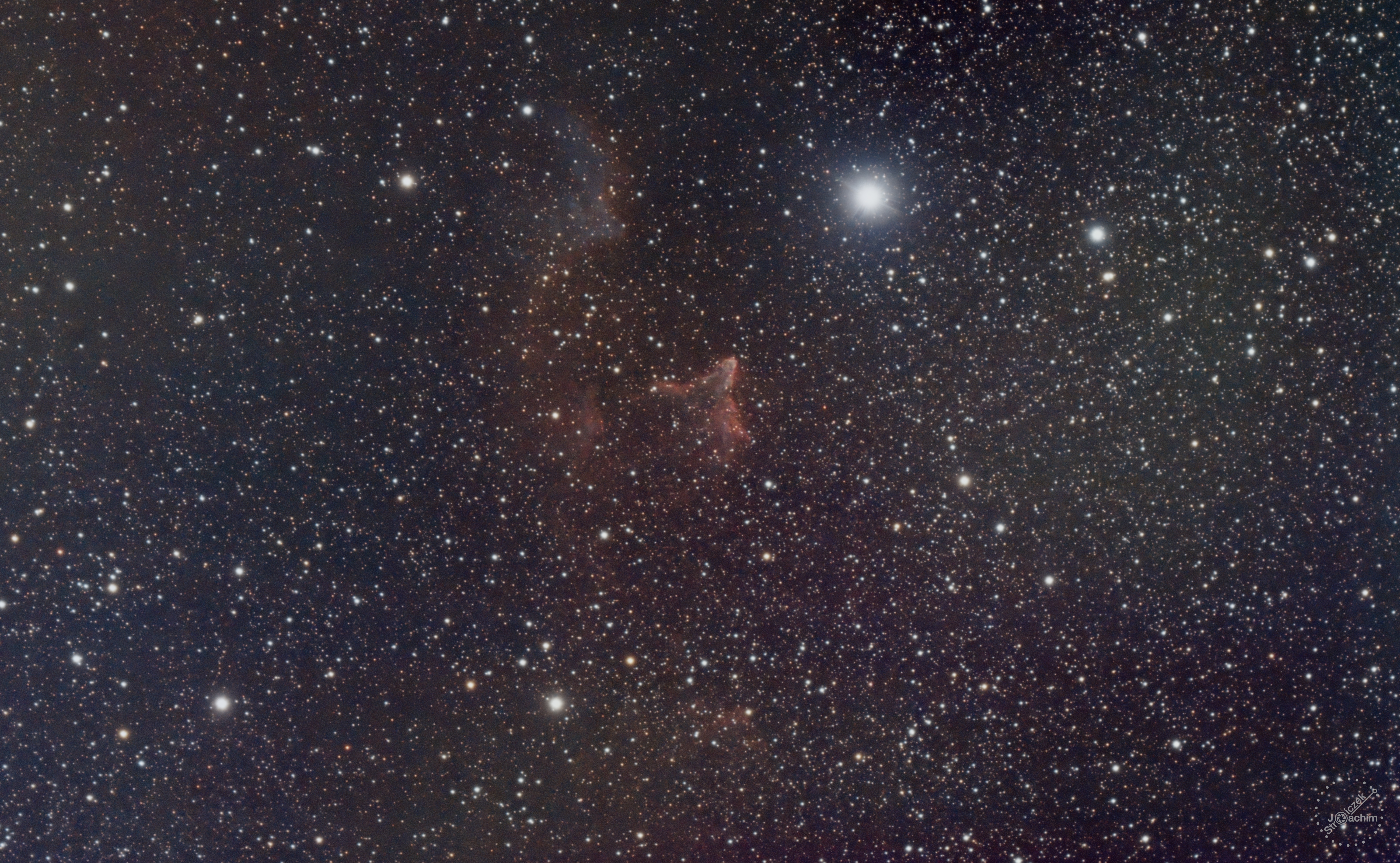 IC 63 Geist der Kassiopeia | 24.3.2022 | ASI183 | Sharpstar 76 | 40x300s  (3,5 Std.)