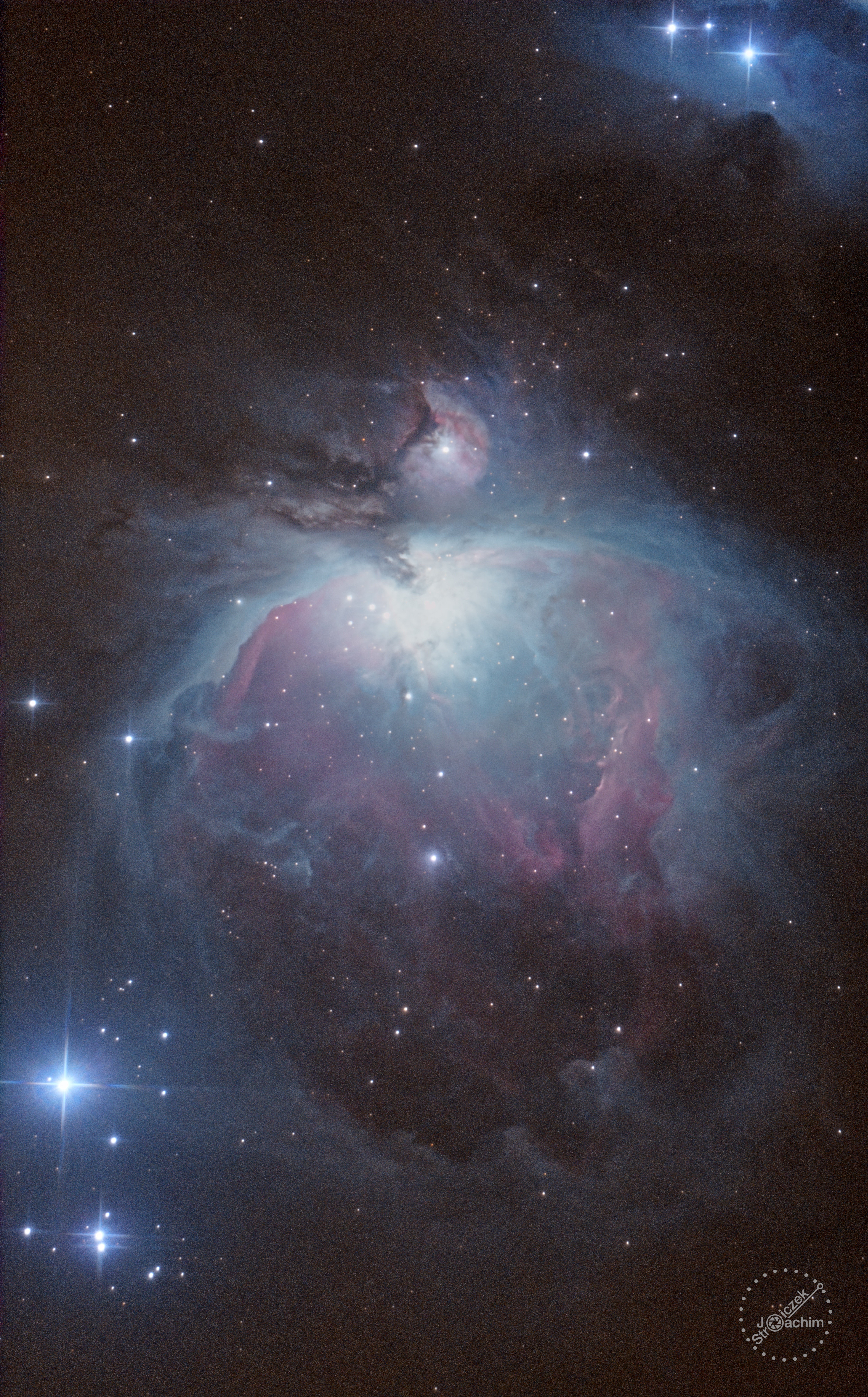 M 42 Orion-Nebel | 6.1.2022 | Canon 200D | Celestron C8N | ISO800, 56x60s (1 Std.)