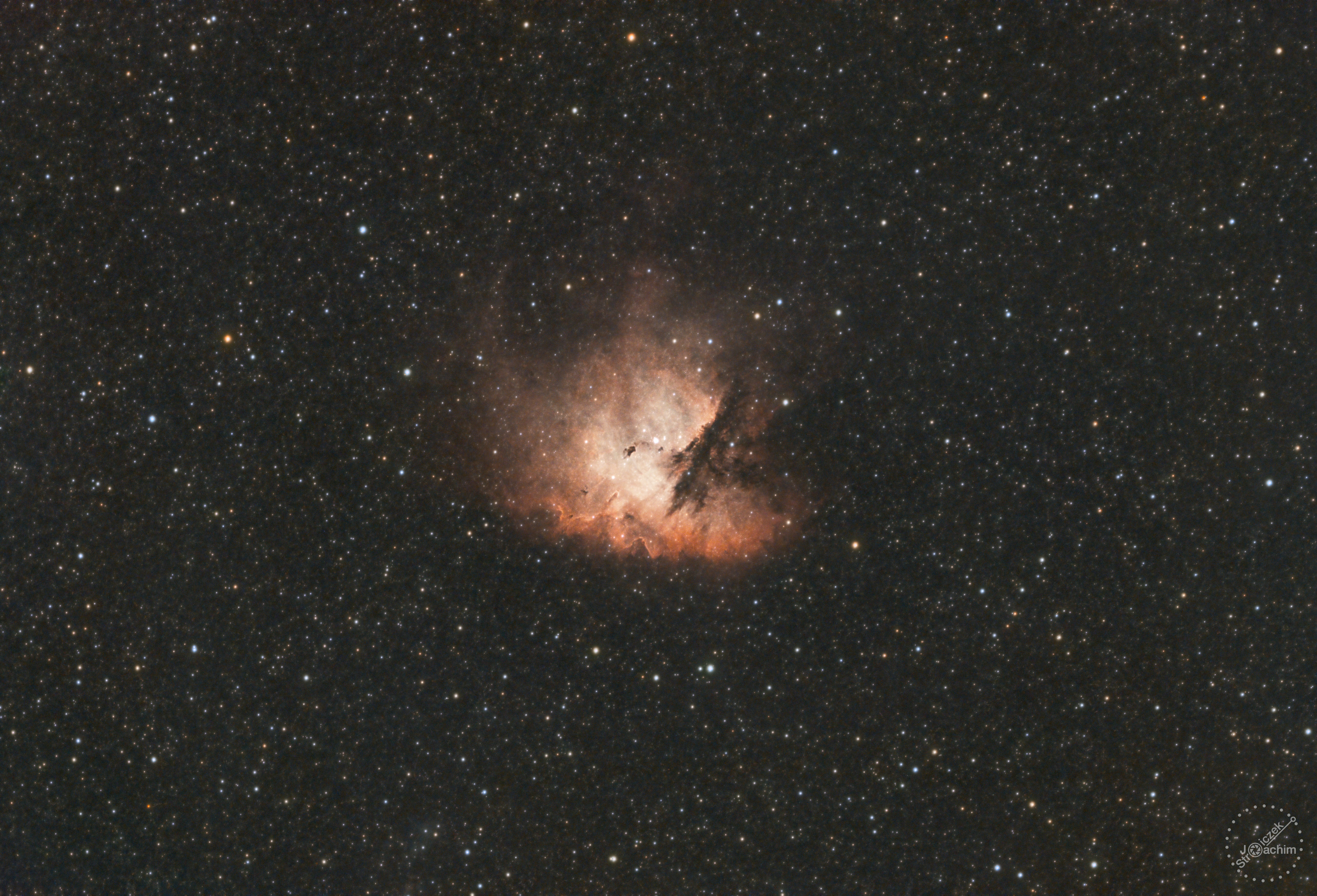 NGC 281 Pacman-Nebel | 12.8.2022 | ASI183 | Sharpstar 76 | 10x180s (RGB) + 57x300s Dual-Narrow-Band (5,2 Std.)