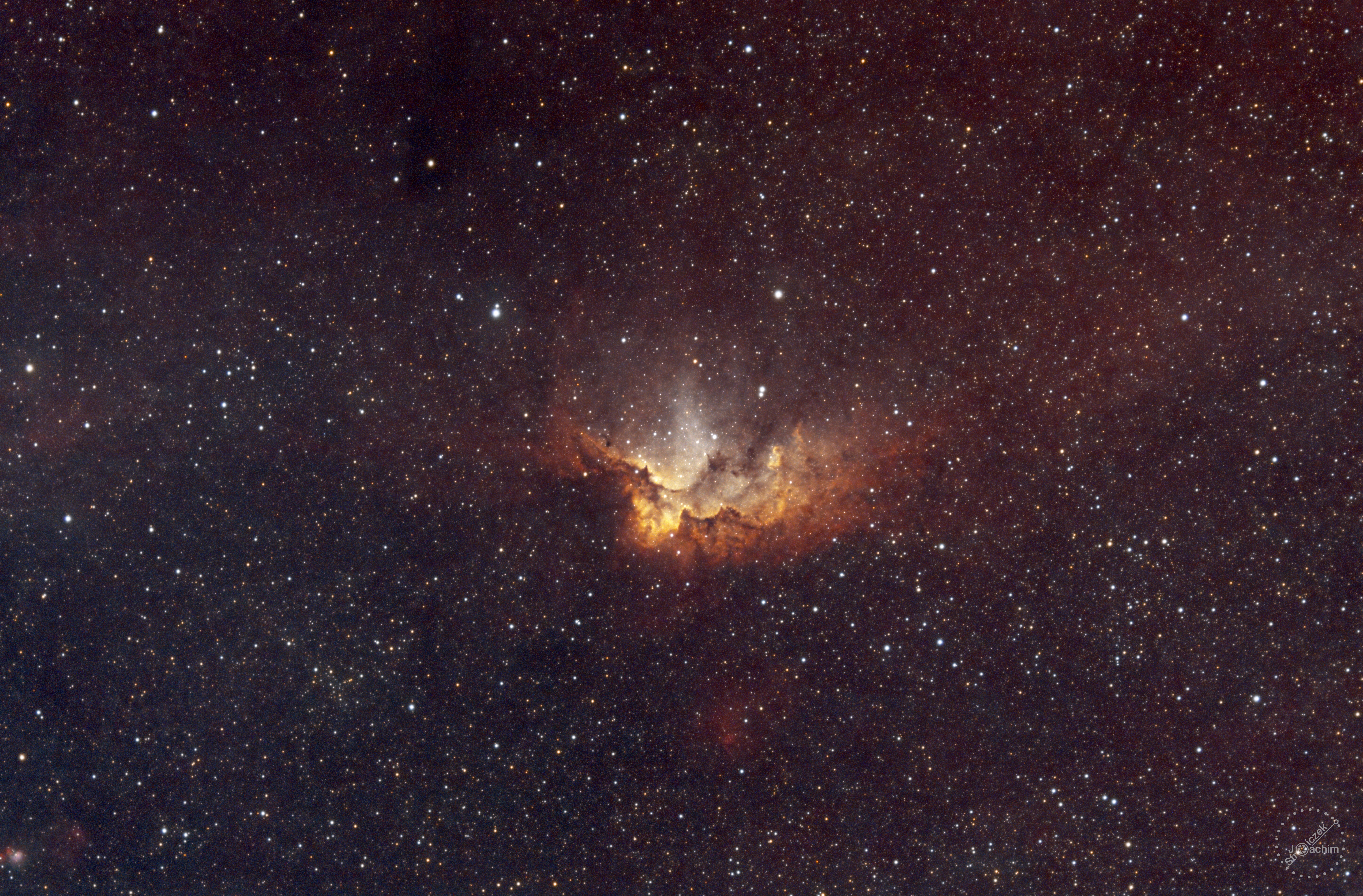 NGC 7380 Zaubernebel | 9.8.2022 | ASI183 | Sharpstar 76 | 6x180s (RGB) + 47x300s Dual-Narrow-Band (4,2 Std.)