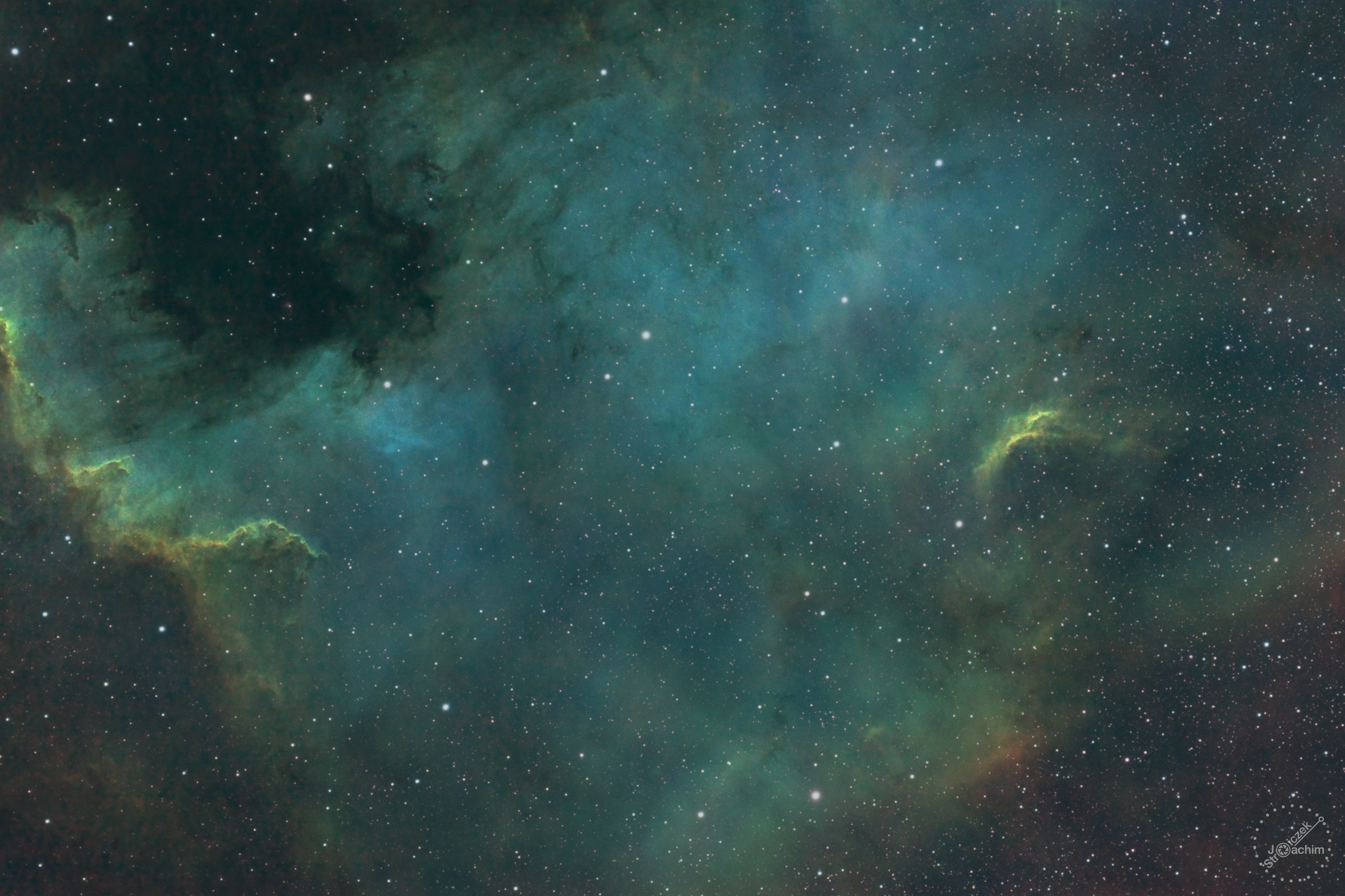 NGC 7000 Hubble Palette | 14.6.2023 | ASI183 | Sharpstar 76 |  3x20x180s (RGB/Ha+OIII/SII) (3 Std.)