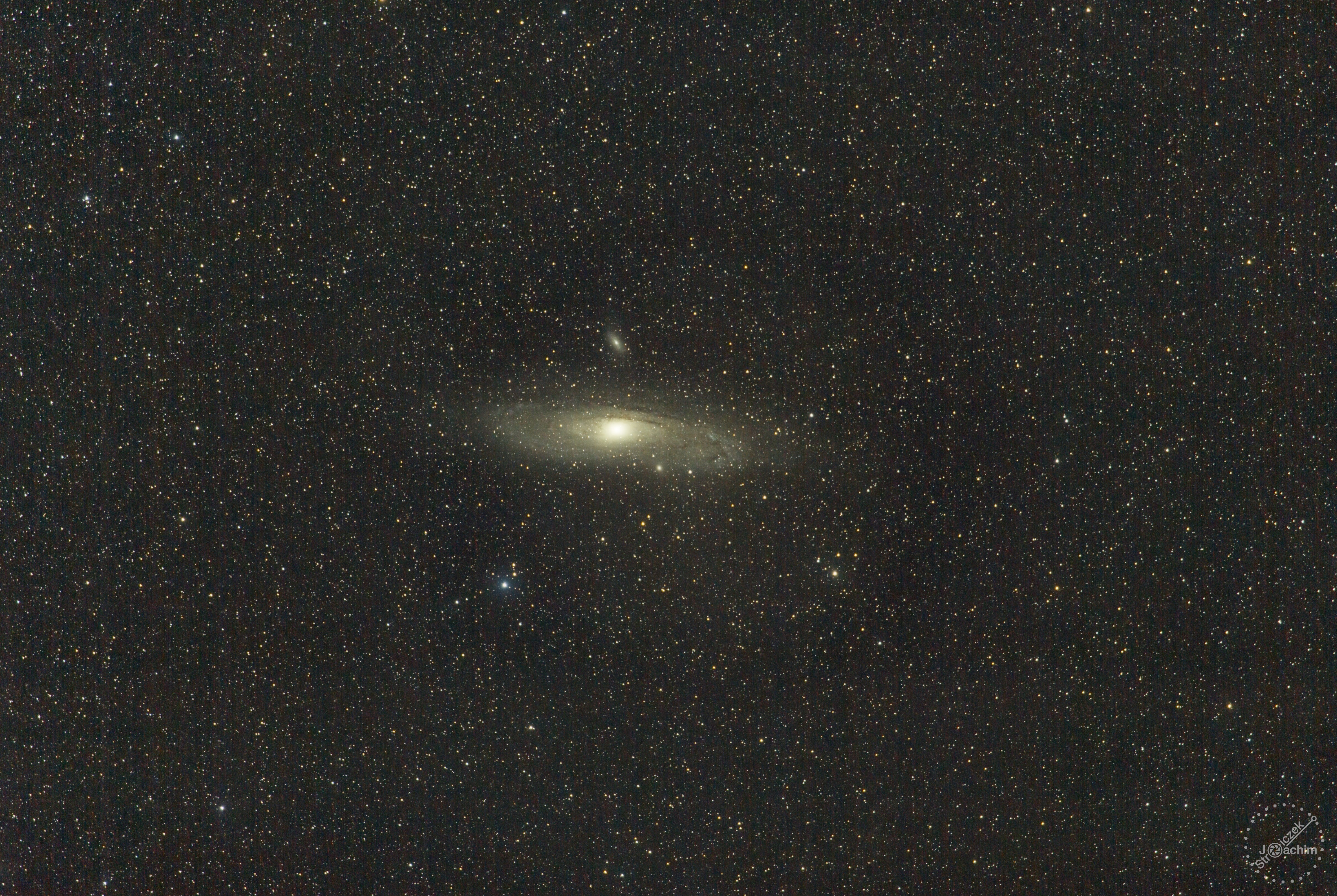 M 31 Andromeda-Galaxie | 3.9.2021 | Canon 6D auf iOptron Astro-Tracker | Canon EF 70-200mm | ISO1000, 80x60s